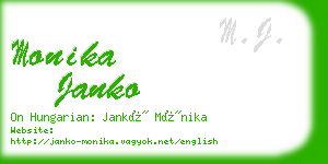 monika janko business card